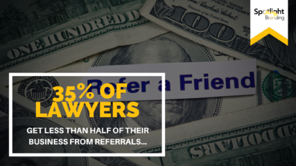 35% of Lawyers Get Less Than Half of Their Business from Referrals…